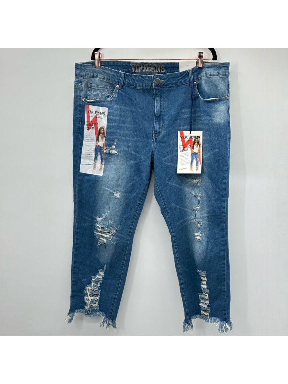 VIP Jeans NWT Ultra Cropped Denim Jeans Size 23/24